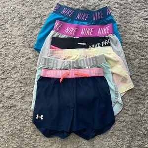Girls shorts lot size youth medium